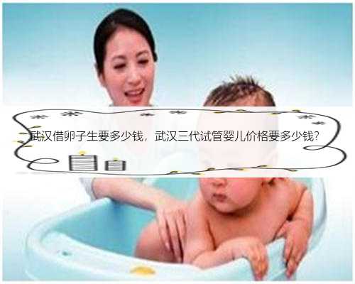 武汉借卵子生要多少钱，武汉三代试管婴儿价格要多少钱？